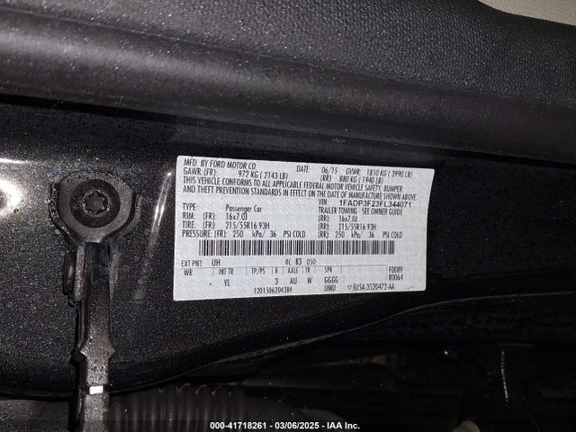 Ford FOCUS SE 2015 1FADP3F23FL344071 Image 9