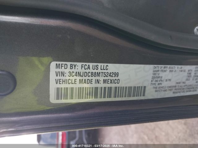 3C4NJDCB8MT524299 Jeep Compass Limited 4x4