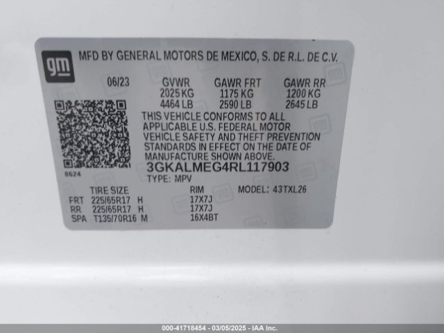 3GKALMEG4RL117903 GMC Terrain Fwd Sle
