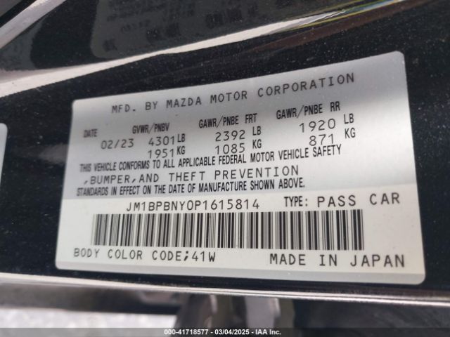 JM1BPBNY0P1615814 Mazda Mazda3 Hatchback 2.5 Turbo Premium Plus