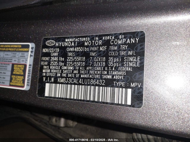 Hyundai Tucson Ultimate 2020 KM8J3CAL4LU186432 Image 9