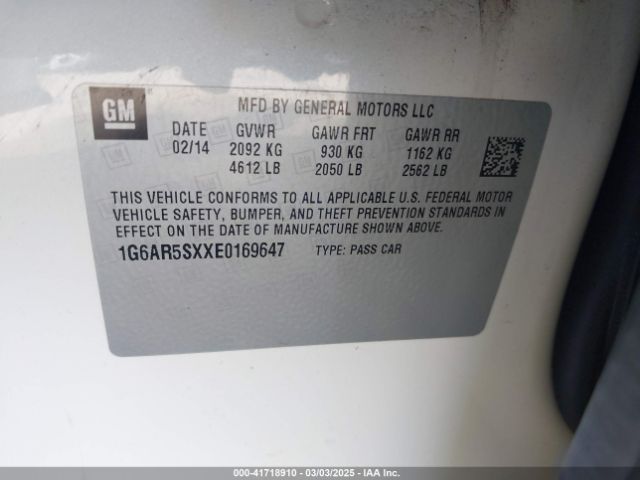 2014 CADILLAC CTS 1G6AR5SXXE0169647 Photo 8