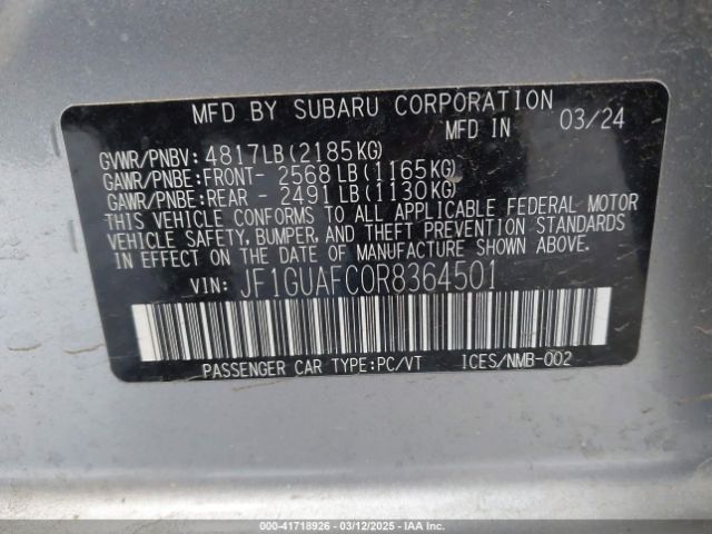 JF1GUAFC0R8364501 Subaru Impreza Sport 5-door