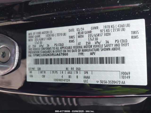 Ford Escape Active 2024 1FMCU0GN3RUA67860 Image 9