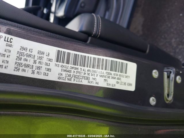 1C4RJFBG2EC376383 Jeep Grand Cherokee Limited