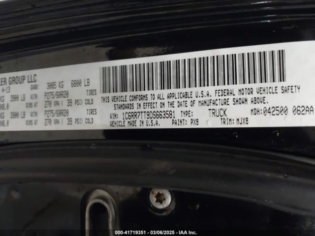 2013 RAM 1500 1C6RR7TT9DS663581 Photo 8