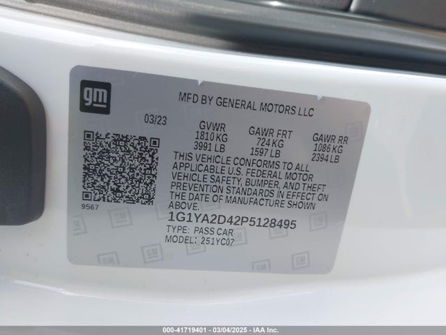Chevrolet Corvette Stingray Rwd  1lt 2023 1G1YA2D42P5128495 Image 9