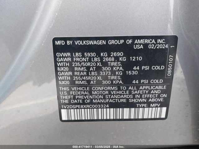 1V2DSPE8XRC003324 Volkswagen Id.4 Awd Pro