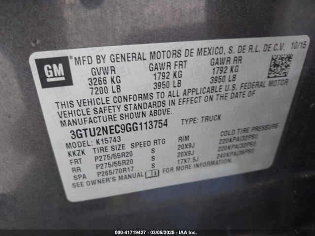 3GTU2NEC9GG113754 GMC l83 - sidi, vvt, afm, e85 max, aluminum