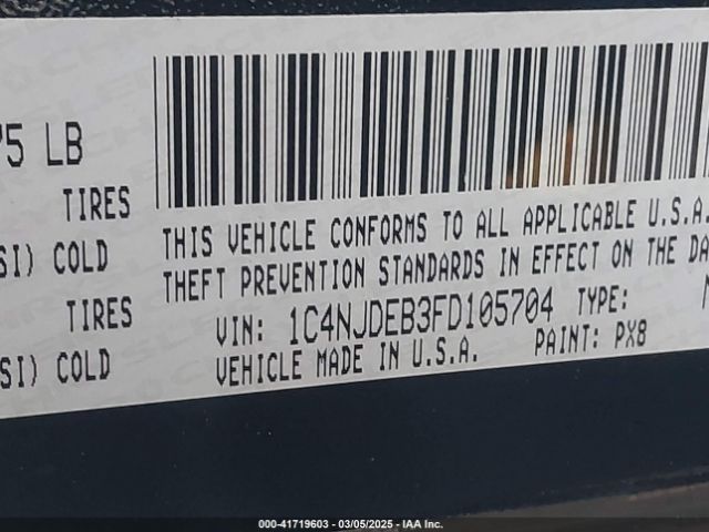 1C4NJDEB3FD105704 Jeep Compass Latitude