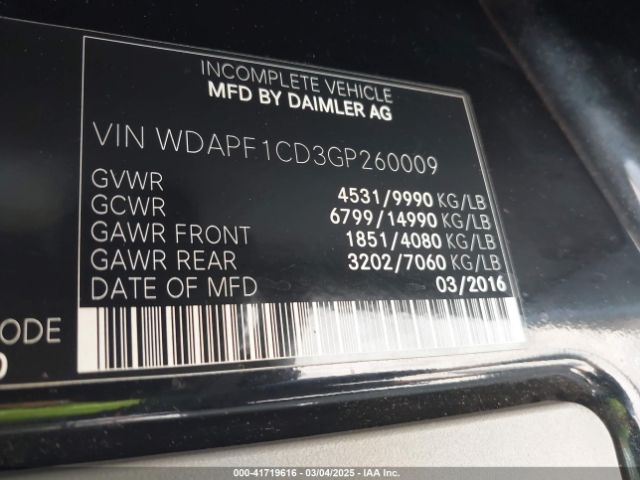 WDAPF1CD3GP260009 Mercedes-Benz Sprinter 3500