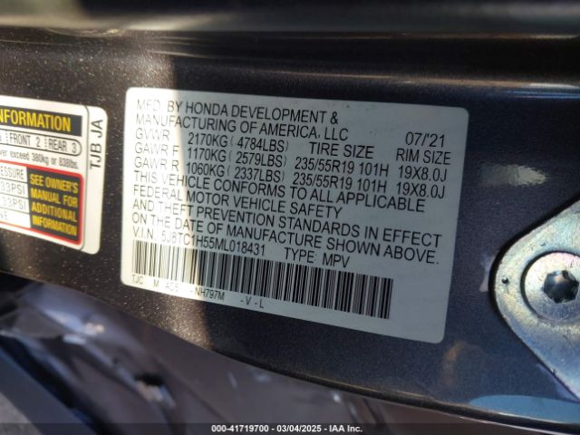 2021 ACURA RDX 5J8TC1H55ML018431 Photo 8
