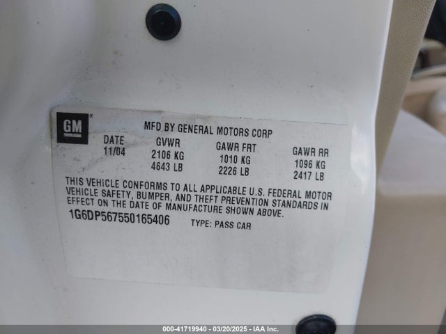 2005 CADILLAC CTS 1G6DP567550165406 Photo 8