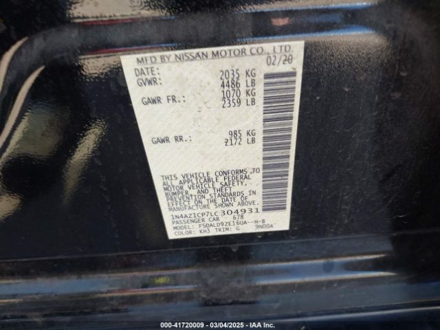 1N4AZ1CP7LC304931 Nissan Leaf Sv 40 Kwh