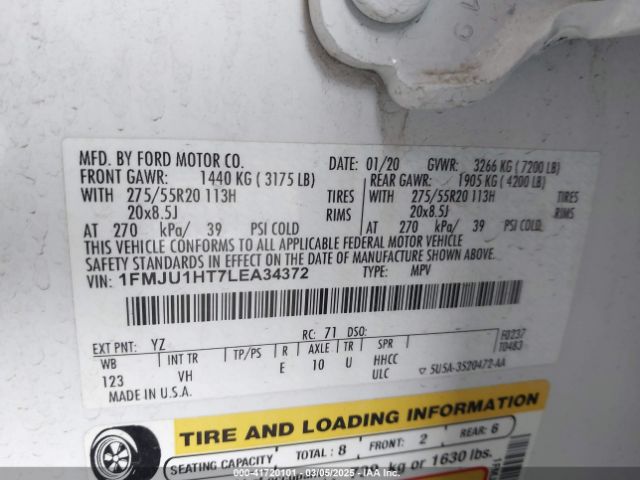 1FMJU1HT7LEA34372 Ford Expedition Xlt