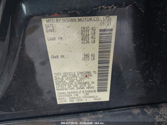 1N4AL3AP0EN235068 Nissan Altima 2.5 S