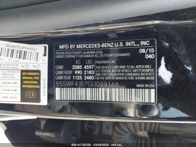55SWF4JB7GU099166 Mercedes-Benz C 300 Luxury/sport