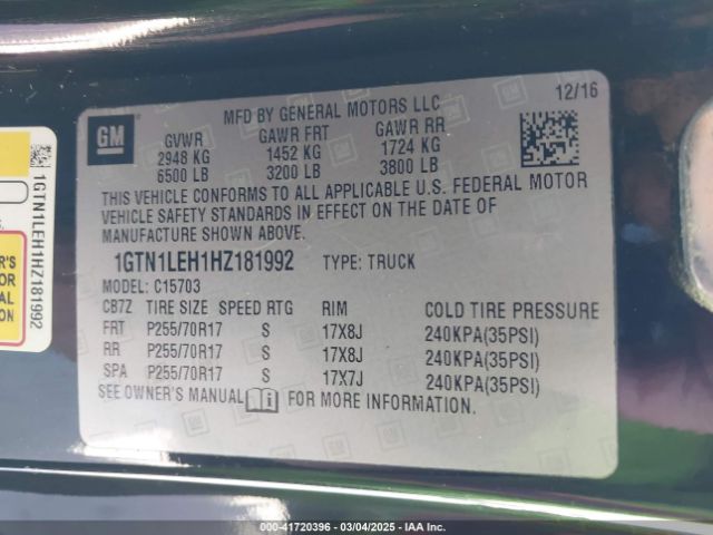 1GTN1LEH1HZ181992 GMC SIERRA 1500