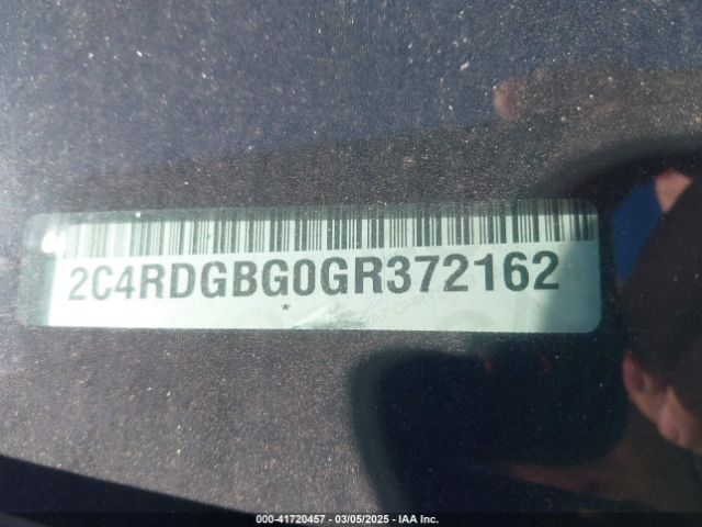 2C4RDGBG0GR372162 Dodge Grand Caravan Se