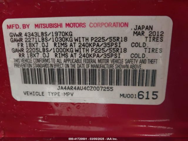 2012 MITSUBISHI OUTLANDER SPORT JA4AR4AU4CZ007255 Photo 8