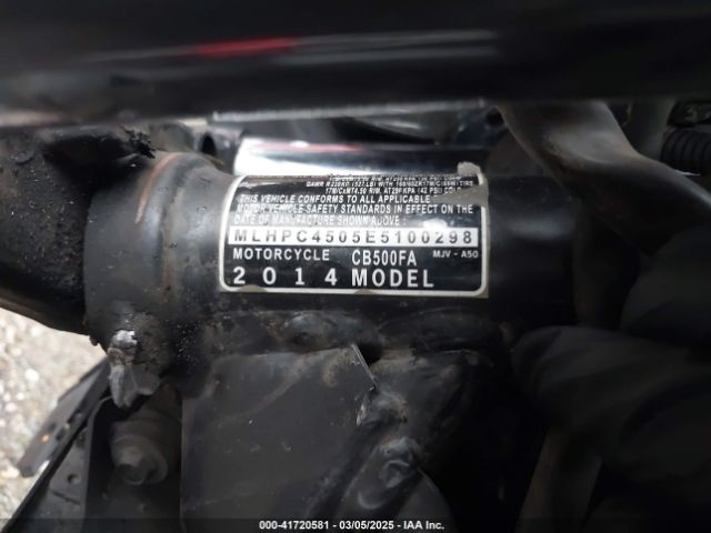 2014 HONDA CB500 MLHPC4505E5100298 Photo 9