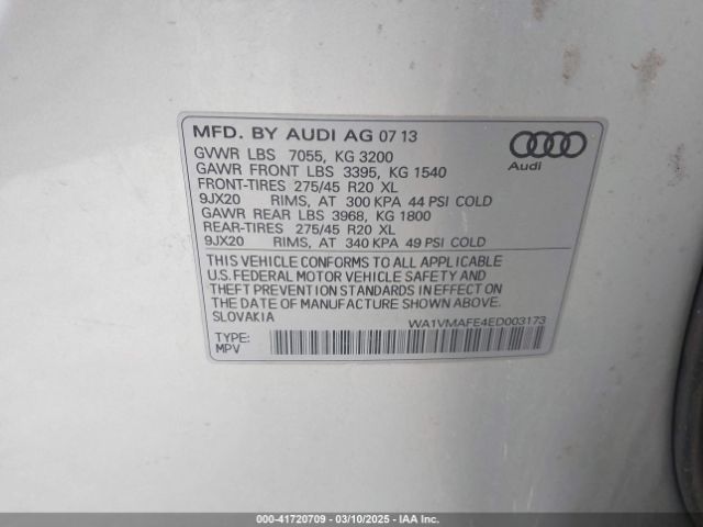 2014 AUDI Q7 WA1VMAFE4ED003173 Photo 8