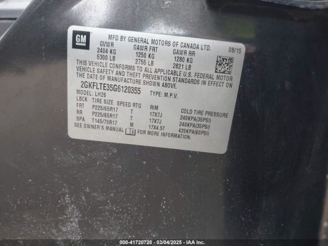 2GKFLTE35G6120355 GMC Terrain Sle-2