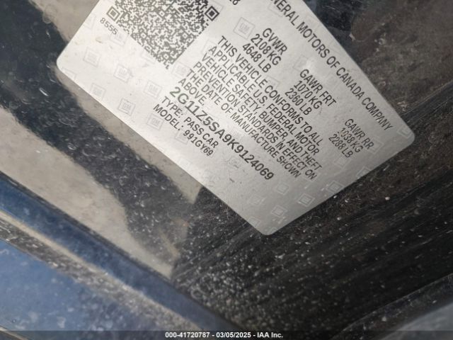 2G11Z5SA9K9124069 Chevrolet IMPALA LT
