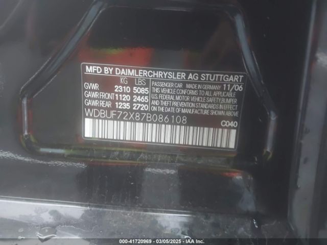 2007 MERCEDES-BENZ E 550 WDBUF72X87B086108 Photo 8