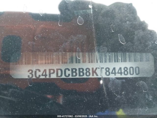 3C4PDCBB8KT844800 Dodge JOURNEY SE