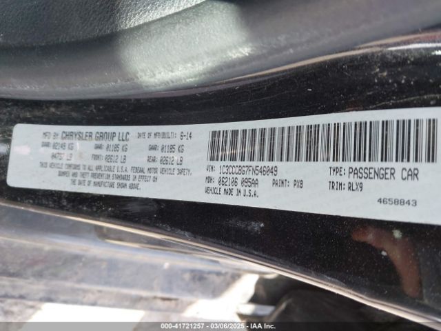 1C3CCCBG7FN546049 Chrysler 200 S