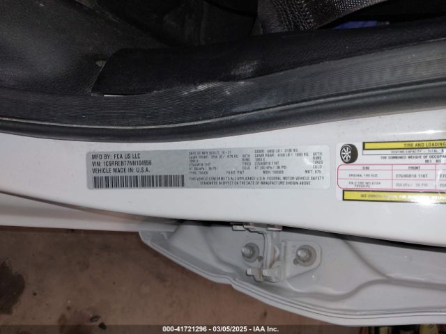 1C6RREBT7NN104956 RAM 1500