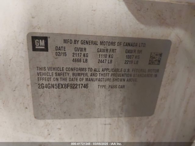 2G4GN5EX8F9221746 Buick Regal Turbo/e-assist Premium I