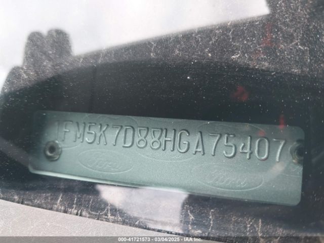 1FM5K7D88HGA75407 Ford EXPLORER XLT