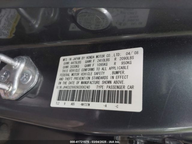 2009 ACURA TSX JH4CU26609C006240 Photo 8