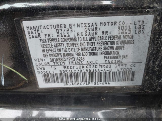 2023 NISSAN SENTRA 3N1AB8CV1PY314246 Photo 8