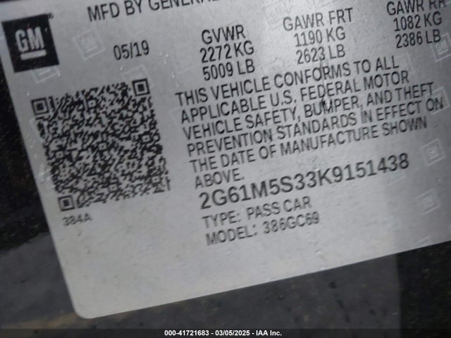 2G61M5S33K9151438 Cadillac lfx - sidi: spark ignited direct injection, vvt: variable valve timing, e85 max, alum