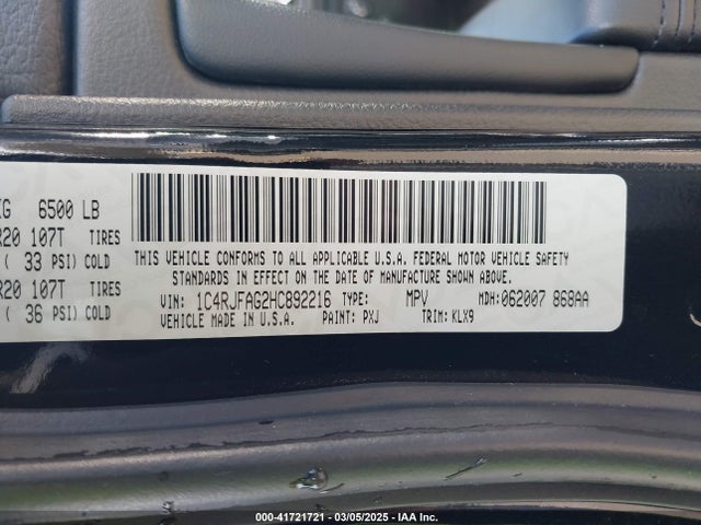1C4RJFAG2HC892216 Jeep Grand Cherokee Altitude 4x4