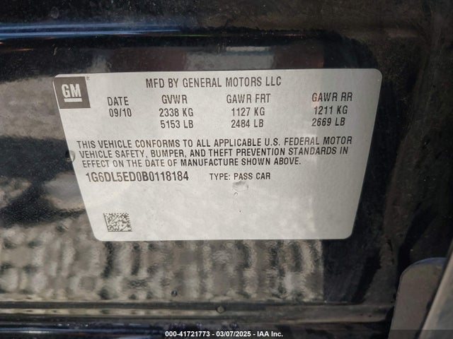 2011 CADILLAC CTS 1G6DL5ED0B0118184 Photo 8