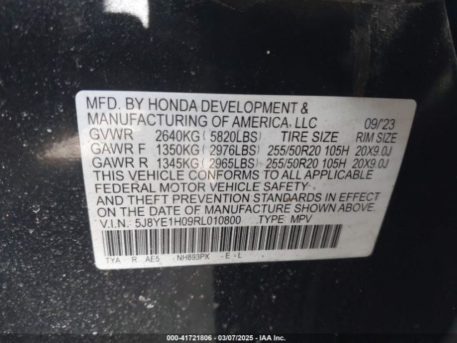 5J8YE1H09RL010800 Acura MDX A-SPEC