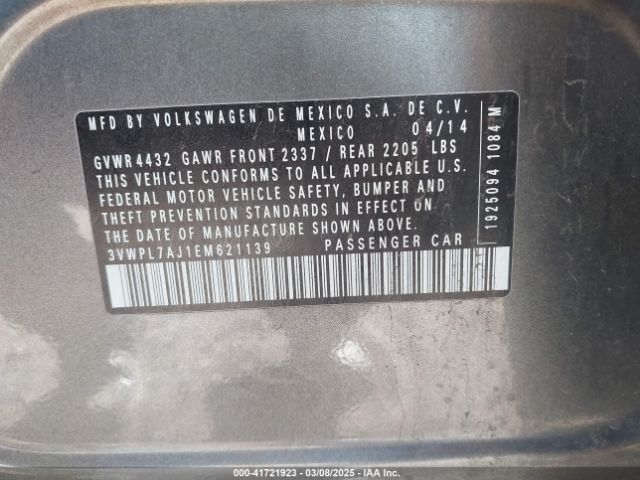3VWPL7AJ1EM621139 Volkswagen Jetta Sportwagen 2.0l Tdi