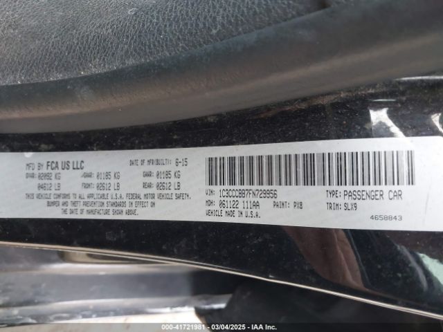 2015 CHRYSLER 200 1C3CCCBB7FN729956 Photo 8