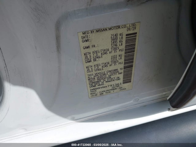 Nissan Frontier Pro-4x 2019 1N6DD0EV8KN795361 Image 9