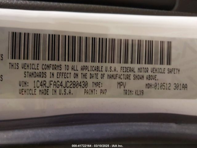 2018 JEEP GRAND CHEROKEE 1C4RJFAG4JC280430 Photo 8