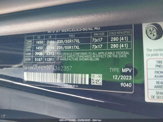2023 MERCEDES-BENZ METRIS W1WV0FEY9P4362357 Photo 8
