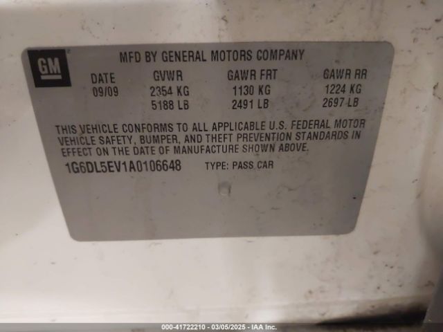 2010 CADILLAC CTS 1G6DL5EV1A0106648 Photo 8