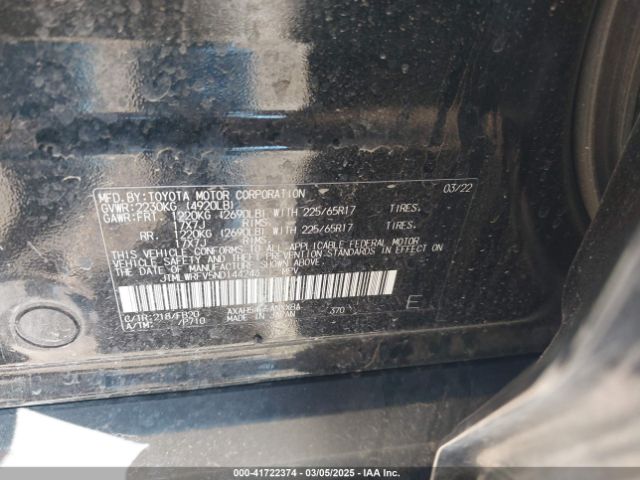 JTMLWRFV5ND144243 Toyota Rav4 Hybrid Le