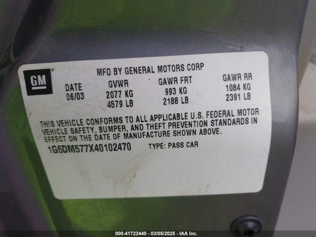 2004 CADILLAC CTS 1G6DM577X40102470 Photo 8