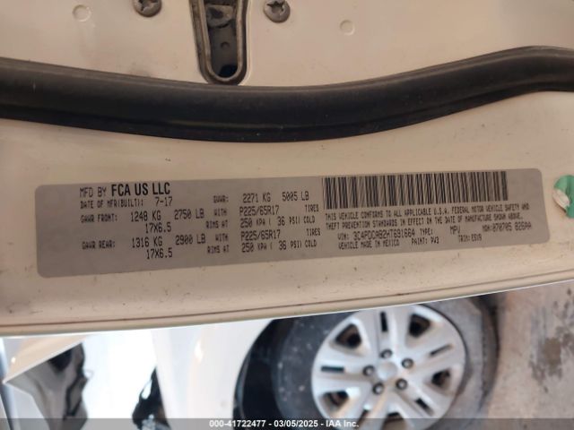 3C4PDCAB2HT691664 Dodge JOURNEY SE