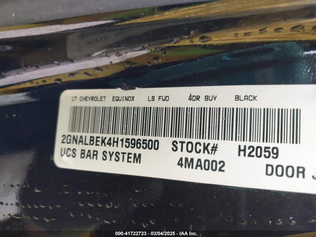 2GNALBEK4H1596500 Chevrolet EQUINOX LS